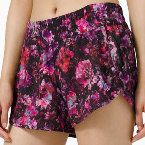 Lululemon Tracker Short V *4" - 6 Fluoro Floral Multi - Picture 1 of 6